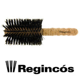 Euro cork round brushes with cork grip, 60% pure bristle, poly bag. 65 mm