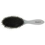 Cushion brushes, for hair extensions Grey metallic, pure bristle, large11117