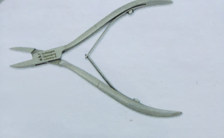 TRI Nail Nipper 10cms, double spring, pointed straight jaw.