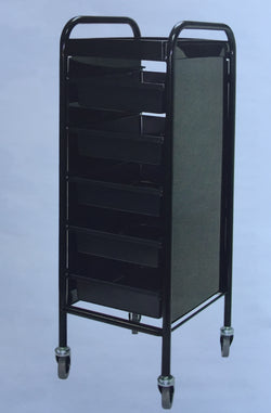 Salon trolley 5 drawers  black